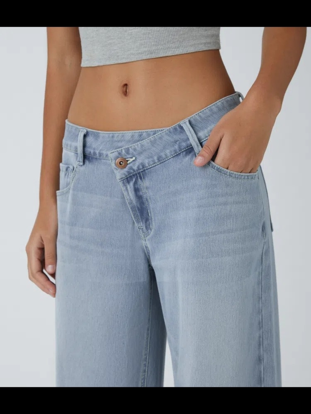 NWOT Halara Flex™ Asymmetric Low Rise Baggy Wide Leg Denim - Picture 4 of 6